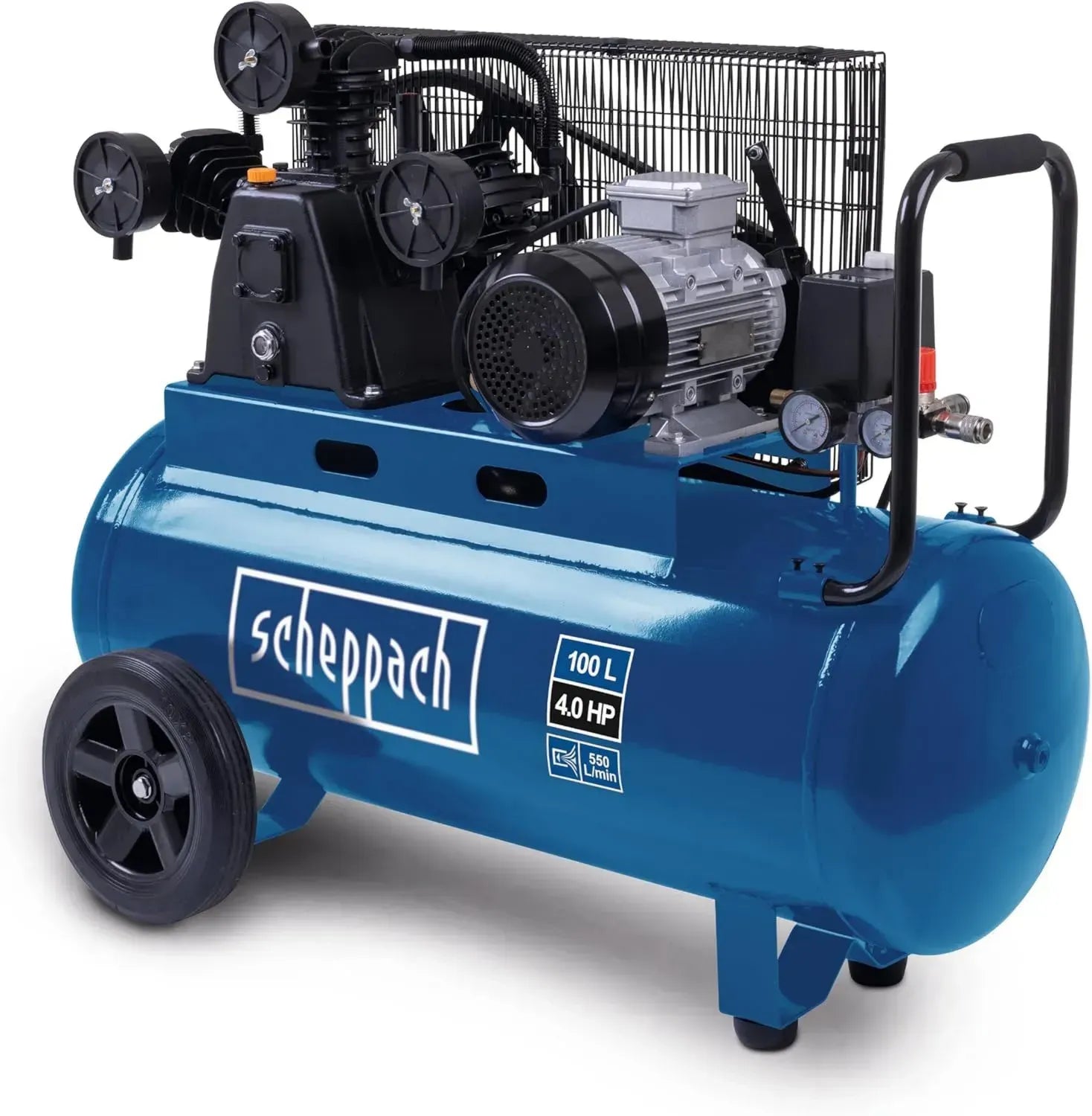 Compresseur à Air Scheppach HC550TC 100L, 10 Bar, 230V, 2200W