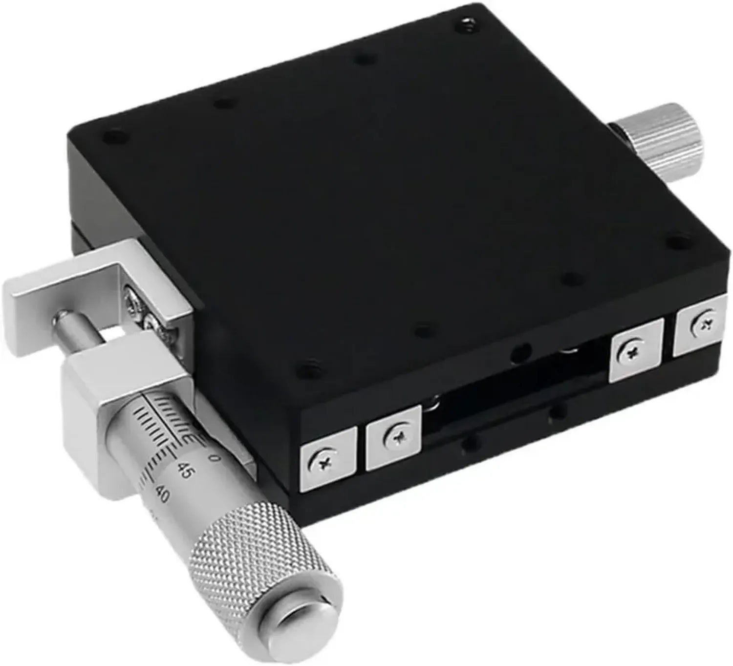 Plate-forme manuelle à axe X avec rouleaux croisées pour déplacement micrométrique CNC optique (40 mm gauche)