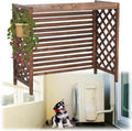 Cache-climatiseur Extérieur en Bois Massif - Grille de Protection avec Persiennes Résistantes aux Intempéries, 110 x 50 cm