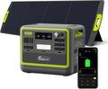 FOSSiBOT Générateur Solaire F2400, Panneau Solaire 200W, Batterie LiFePO4 2048Wh, Puissance 2400W, 3 Sorties AC, Recharge Rapide 1.5h, Station Énergie Portable