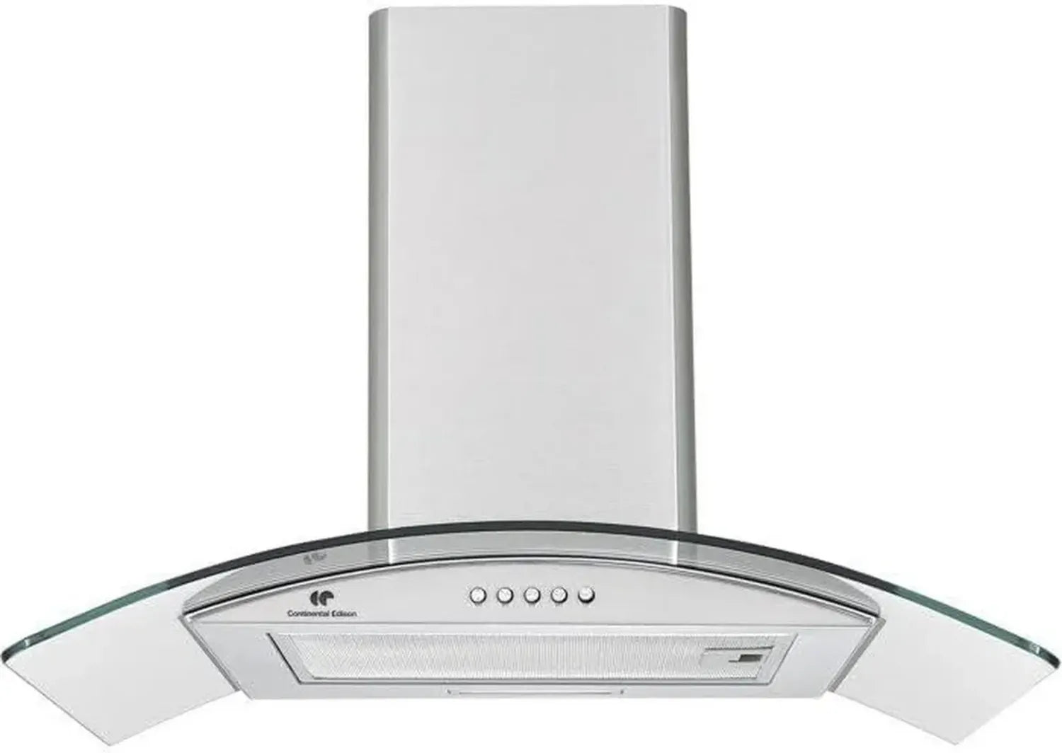 Hotte aspirante moderne en inox et verre 60 cm Classe A