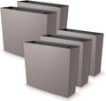 Lot de 5 jardinières rectangulaires modernes, en plastique moka, 58 x 18 x 49,8 cm, 44L, pour intérieur et extérieur