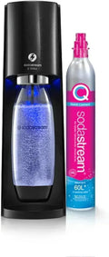 Machine Électrique à Eau Gazeuse SodaStream E-TERRA | Inclus Bouteille 1L Lavable Lave-Vaisselle + Recharge de Gaz 60L | Couleur Noire