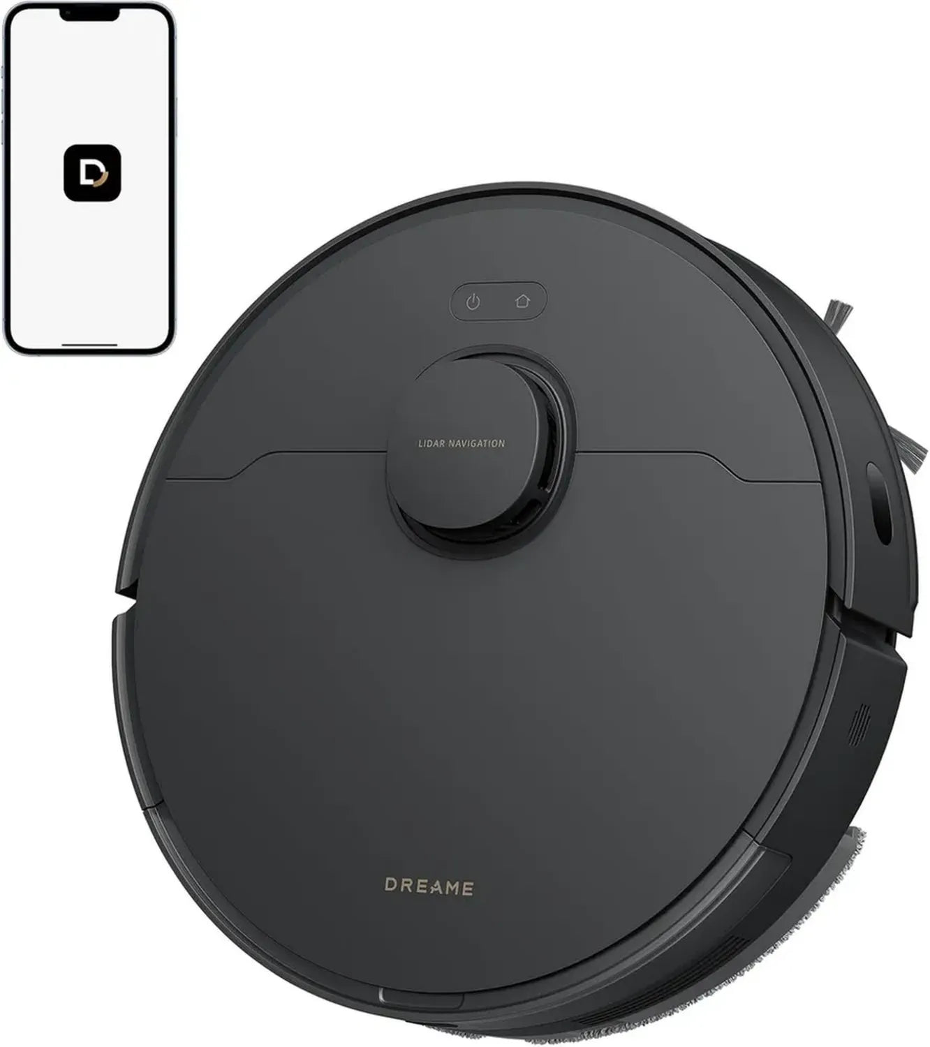 Aspirateur Robot DREAME D20, 13 000 Pa, Brosse Spéciale Animaux, Navigation Laser Précise, Fonction Aspiration et Lavage 2-en-1, Sols Durs et Moquettes, Batterie 5 200 mAh, Application et Contrôle Vocal