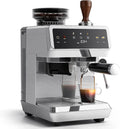Machine à café expresso avec broyeur intégré 20 bars, 44 réglages de mouture, buse vapeur, acier inoxydable