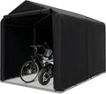COSTWAY Abri Portable pour Vélos et Motos, 160x218x164 cm, avec Porte à Fermeture Éclair, Gris Foncé