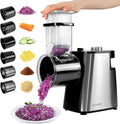 Anatole Trancheur Électrique Multifonction 250W, 6 Lames Acier Inox, Râpe à Légumes et Fromage, Carottes et Plus, 220V, Prise UE