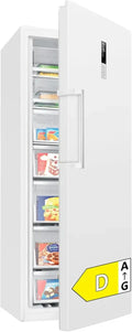Congélateur NoFrost Bomann 380L, 70 cm de Largeur, Convertible Froid, Classe D, 5 Tiroirs, 2 Compartiments, Porte Réversible