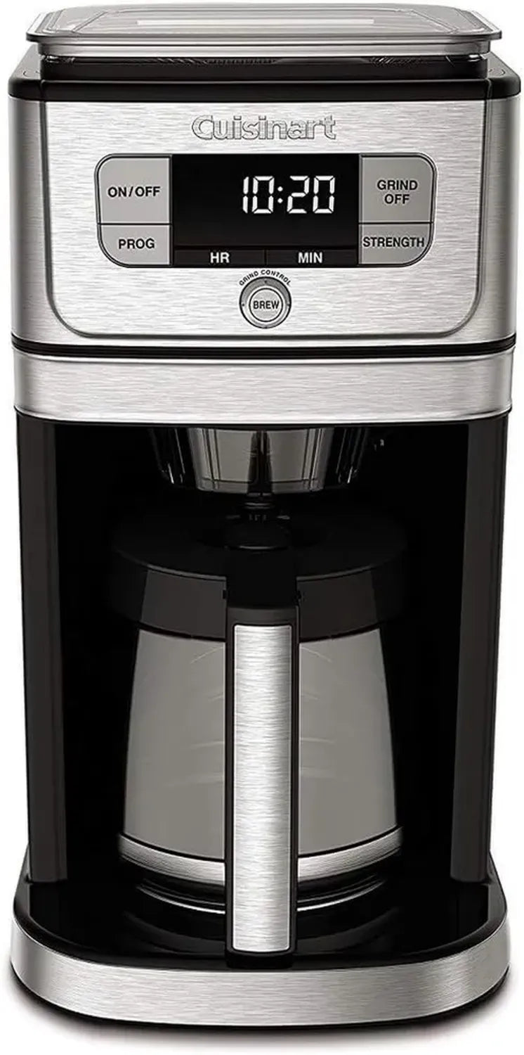 Cafetière Automatique Cuisinart DGB-800 avec Moulin Intégré, 12 Tasses, Argent