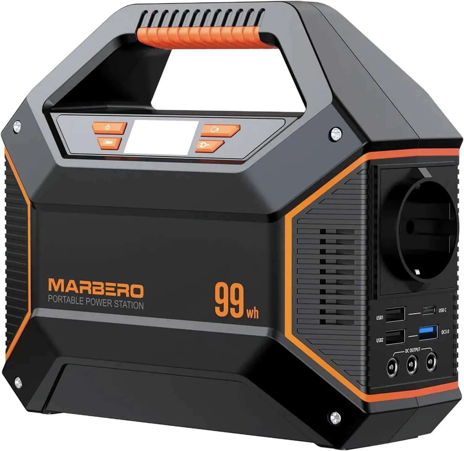 Centrale Électrique Portable MARBERO 100W, Générateur Silencieux 27000mAh avec Prise EU, Lampe SOS pour Camping, Urgences et Bricolage