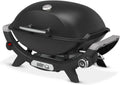 Weber Q2100N Barbecue à Gaz, Surface de Cuisson 53x39 cm, 1 Brûleur, Grilles Émaillées en Fonte, Couvercle en Aluminium - Noir