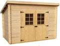 Abri de Jardin en Bois Massif avec Toit Mono-Pente, 300cm, Épaisseur 20mm
