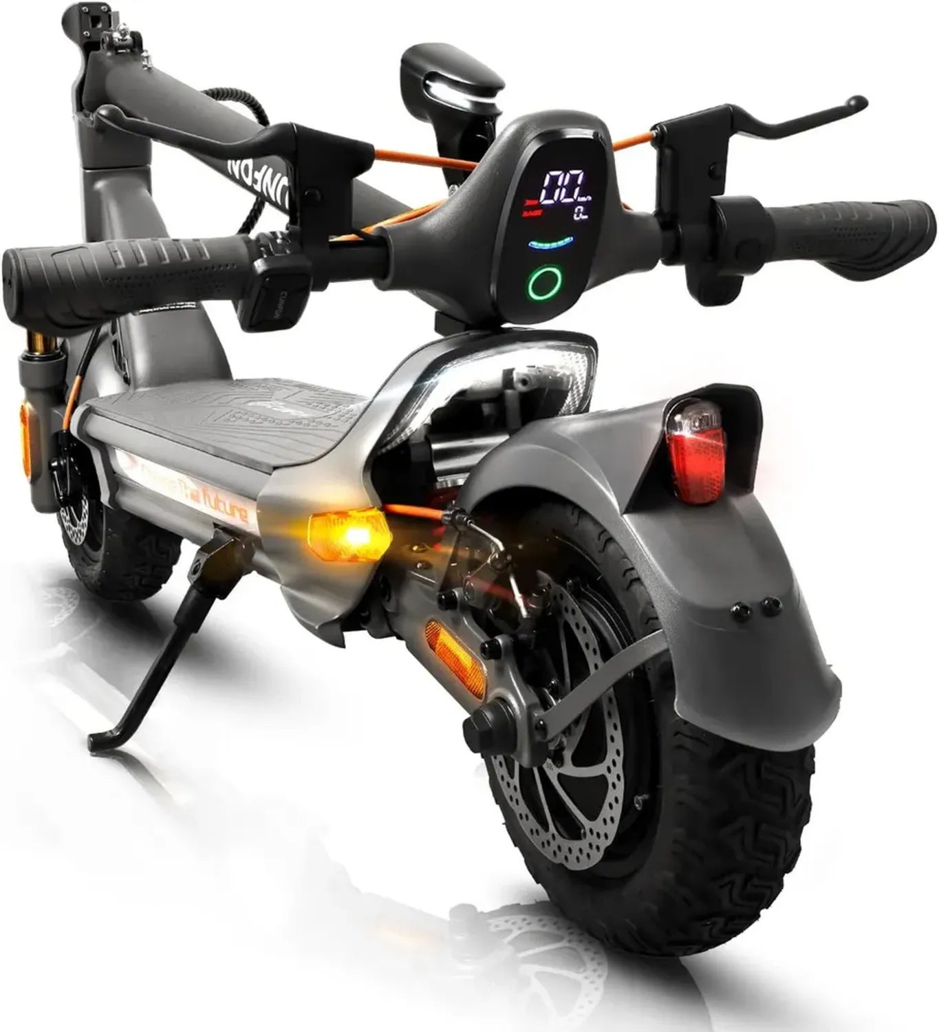 Trottinette Électrique pour Adulte avec Système Antivol, Pneus 9,5 à 10,5 Pouces, Batterie Longue Durée, Freins à Disque et Électroniques, Autonomie Maximale de 80 km