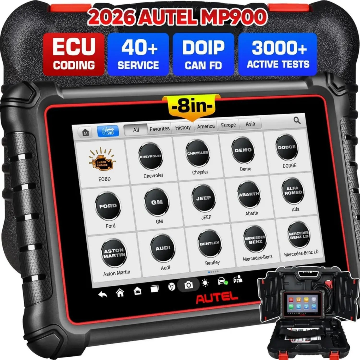 Autel MaxiPRO MP900 Valise Diagnostic Auto Avancée, Compatibilité 2026, Codage ECU Pro, Multiservices et Connexion WiFi