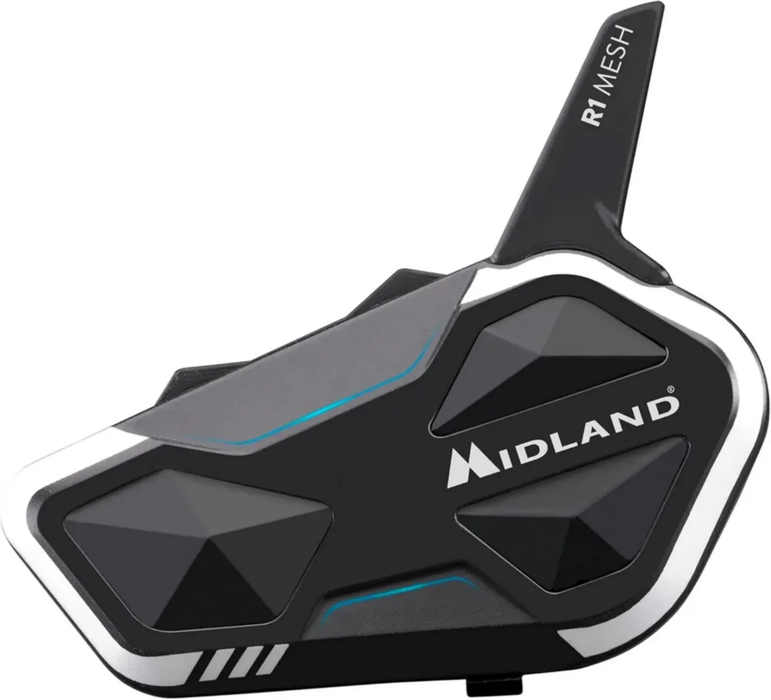 Intercom Moto Midland R1 Mesh, Écouteurs Bluetooth IPX6, Portée 500m, Autonomie 23H, Audio Stéréo, Compatible TFT/FM, Conférence jusqu'à 6 Personnes