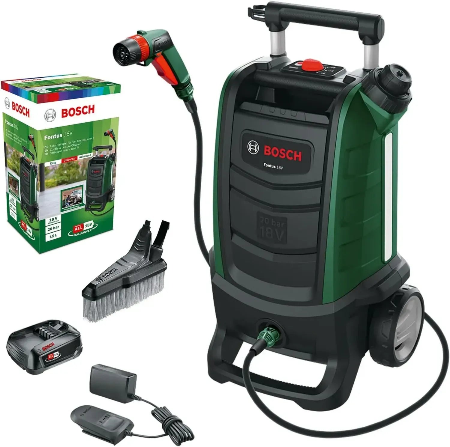 Bosch Nettoyeur Extérieur Sans Fil Fontus 18V - 1 Batterie Incluse