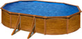 Piscine Hors-Sol Ovale en Acier Imitation Bois 500x300x120 cm - Modèle Gre KIT500W Pacific