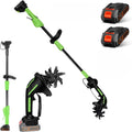 Motobineuse Électrique 650W avec Batterie 3000mAh, Tige 1,3m, Largeur de Travail 10cm