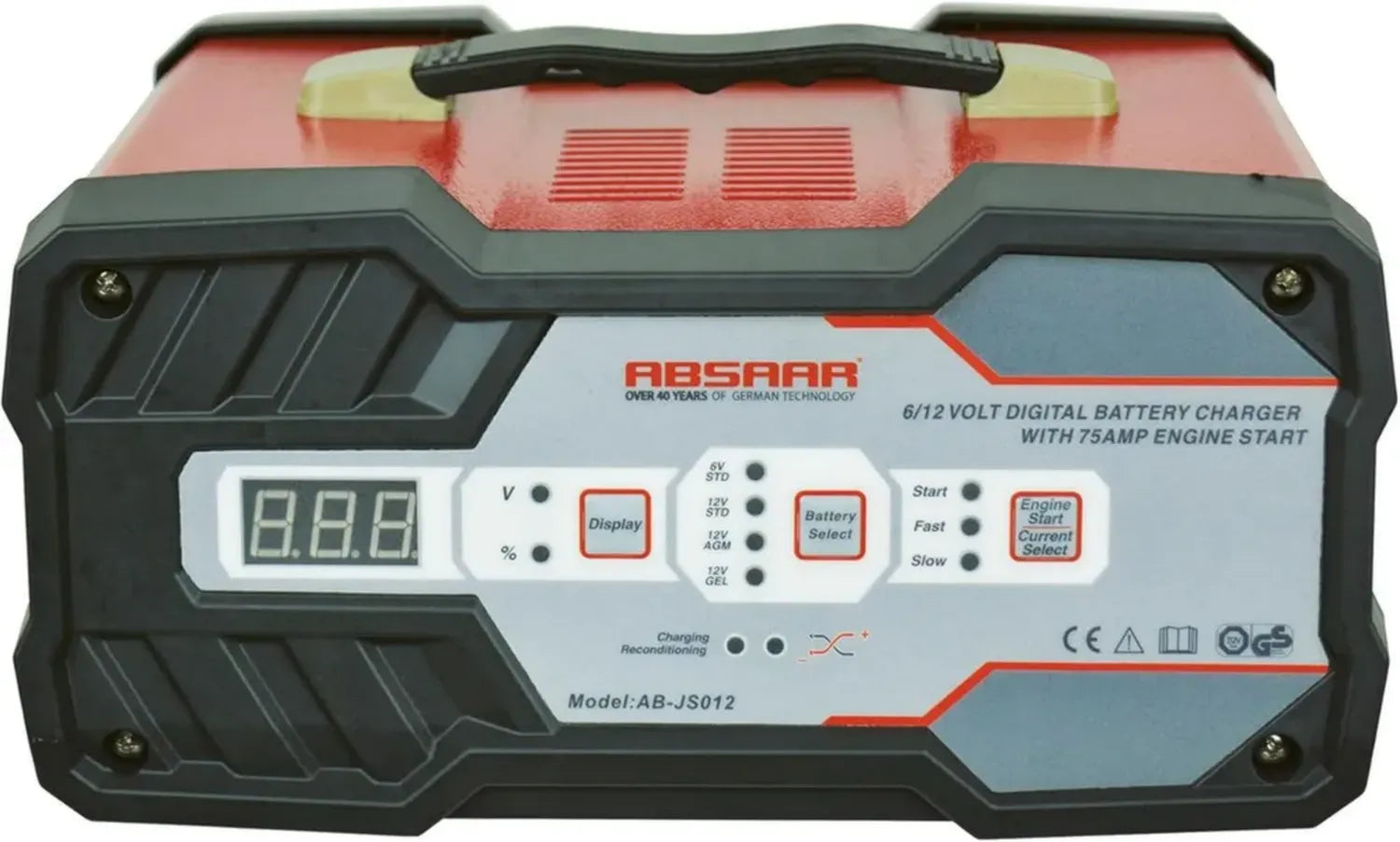 Absaar Chargeur de Batterie et Démarreur Automatique 6V/12V 12A