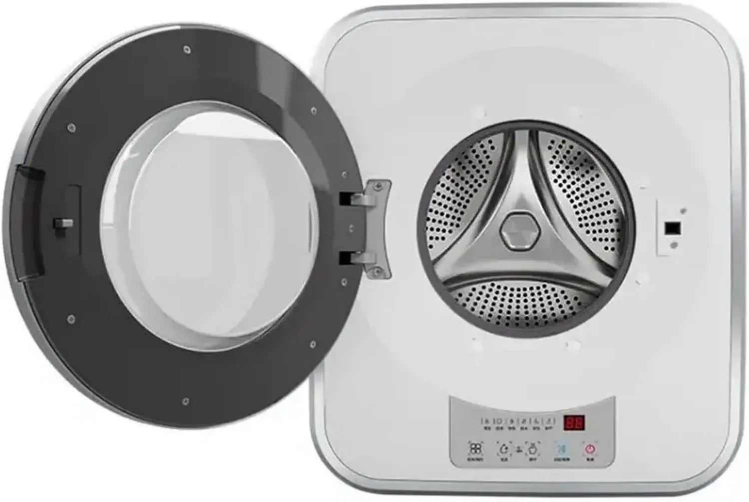 Lave-Linge Portable Automatique 3Kg avec Sèche-Linge Intégré, Design Mural Compact pour Salle de Bain et Cuisine