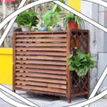 Coffre en Bois pour Climatiseur Extérieur | Abri Design pour Pompe à Chaleur | Support pour Plantes | Protection Résistante et Élégante