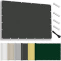 Bâche d'ombrage imperméable 3x4M, Protection UV 95%, avec œillets et cordons pour jardin, terrasse, pergola, couleur anthracite