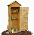 Grand abri de jardin en bois avec toit pointu - 79 x 49 x 190 cm