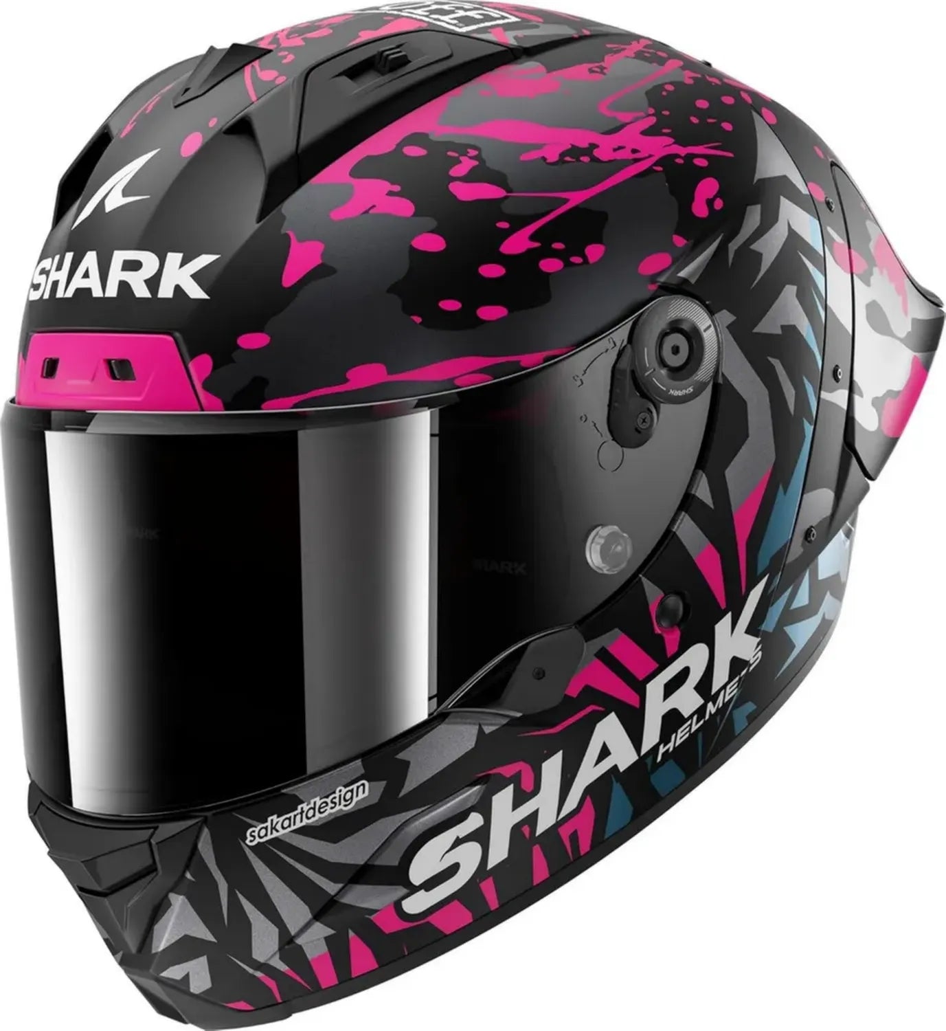 Casque Moto Intégral SHARK AERON-GP FIM Racing Réplique #2 Black Violet Bleu Taille M