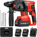 Marteau Perforateur Sans Fil 21 V, Moteur Sans Balais avec 2 Batteries Lithium, 3 Fonctions pour Usage Domestique et Professionnel