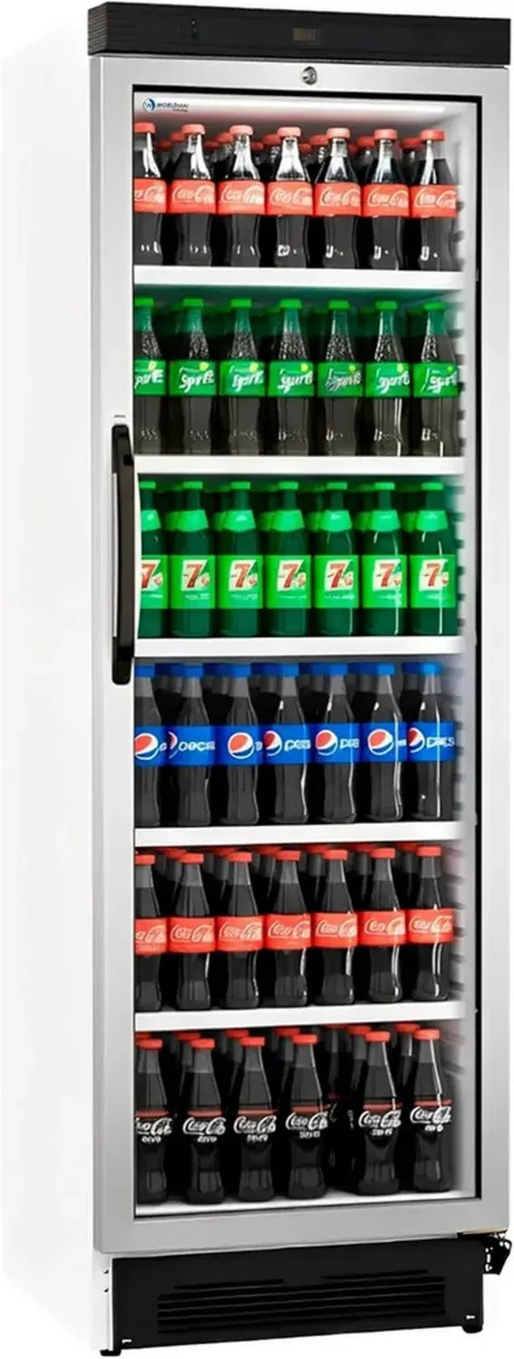 Armoire réfrigérée professionnelle 372L avec porte vitrée – Fabriquée en Europe