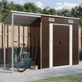 Remise en Métal Extensible avec Double Portes pour Rangement Extérieur