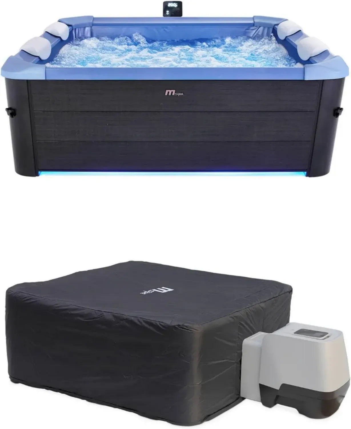 Spa Rigide Oslo Saphir pour 6 Personnes - Coussin, Bâche et Housse Thermique Inclus