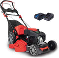 Tondeuse à Gazon Hybride 56 cm avec Démarrage Électrique et Moteur Puissant