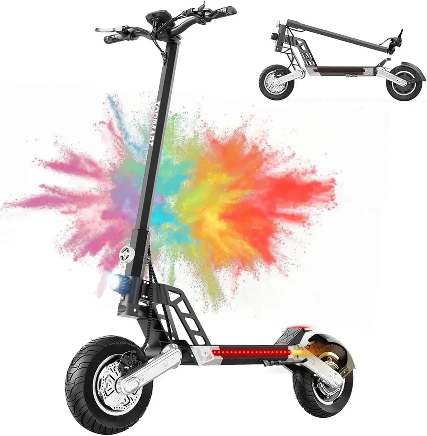 Trottinette Électrique Tout Terrain pour Adultes, Moteur Puissant 800W/1000W, Batterie Durable 48V 18,2Ah/20,8Ah, Autonomie 50-90KM, Double Suspension