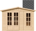 Abri de Jardin en Bois 6m² avec Plancher et Toit Bitumé Noir