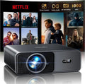 Projecteur 4K Portable WiFi6 Bluetooth, Compatible Netflix et Dolby, Mise au Point Auto AI, Correction de Trapèze, 1000 ANSI Lumens, Zoom 50%, Cinéma Maison