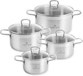Ensemble de 8 Casseroles Brava en Acier Inoxydable 18/10 - Gerlach