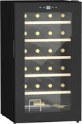 Cave à Vin HOMCOM 24 Bouteilles avec Température Ajustable, Design Silencieux et Éclairage LED