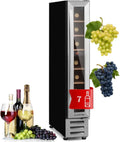 Cave à Vin Intégrable KLARSTEIN Vinovilla, Une Zone, Écran Tactile, Température Réglable 5-22°C, 20L, Argent