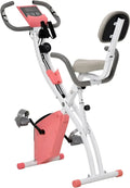 HOMCOM Vélo d'Appartement Pliable avec Résistance Magnétique Réglable et Écran LCD
