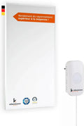 Chauffage Infrarouge Mural 600W avec Thermostat Intelligent et Protection Surchauffe