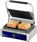 Gril Électrique Professionnel 44x41 cm avec Plaques Rainurées pour Horeca - Presse Panini