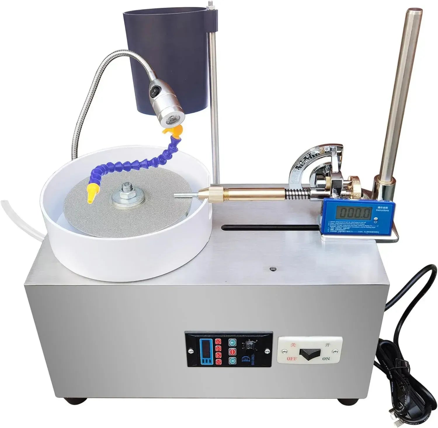 Machine à polir les pierres précieuses 220V 180W, polisseuse à facettes et tampons