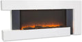 Cheminée Électrique Décorative LED 2000W avec Télécommande et Minuterie