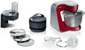 Robot culinaire Bosch Série 4 Mum 5, 1000 W, Rouge et Argent