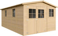Chalet de Jardin en Bois avec Plancher Traité - Abri Extérieur en Pin/Épicéa, 15 m² - Idéal pour Rangement de Vélos et Outils - TIMBELA