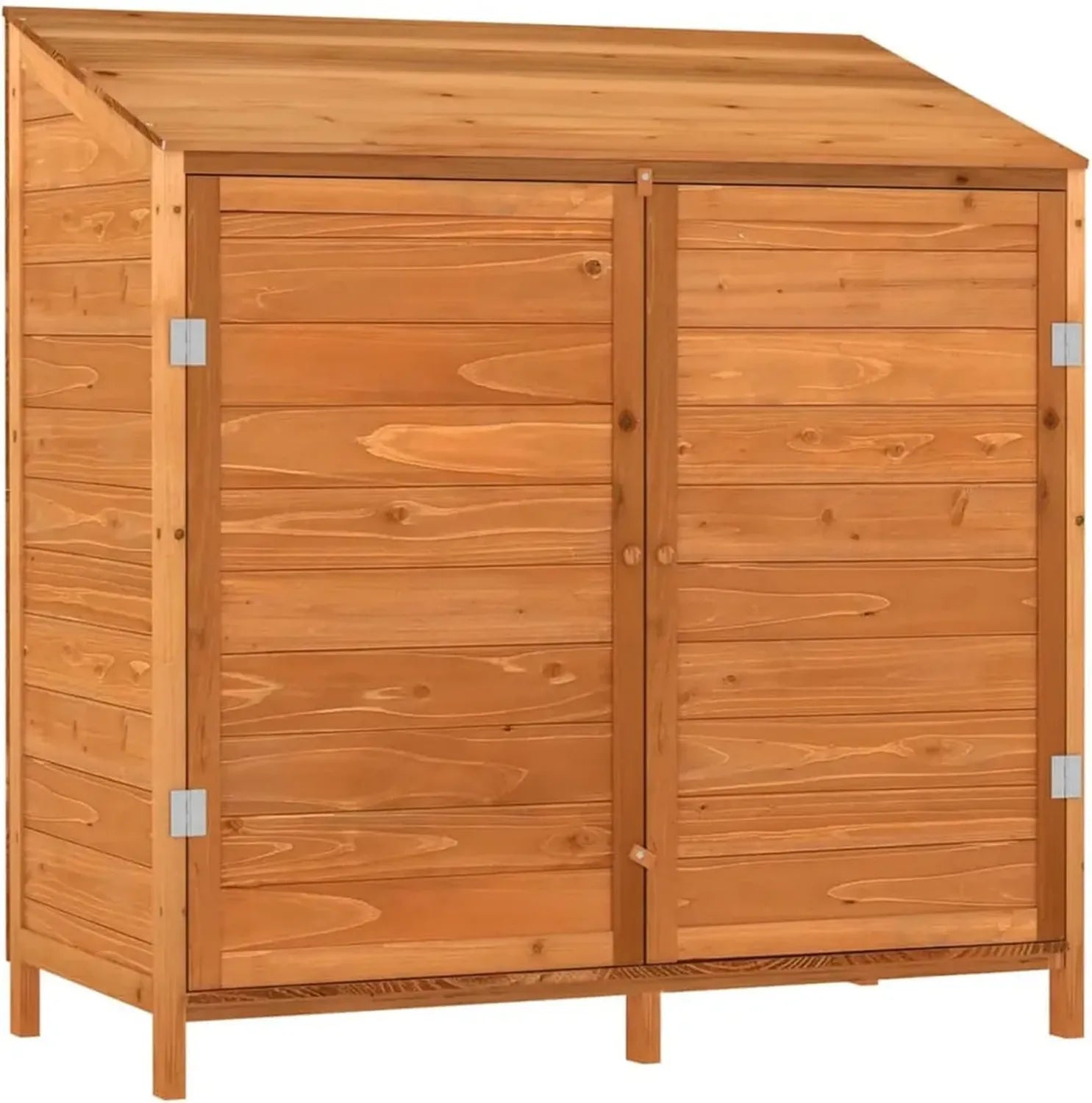 Abri de Jardin en Bois Massif Gecheer - Espace de Rangement Spacieux, Robuste et Durable, Finition Brun
