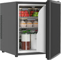 Mini Réfrigérateur 44L HOMCOM avec Thermostat Ajustable, Étagères Réglables et Éclairage LED, Noir