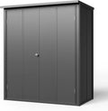 Abri de Jardin Métallique Primeyard 156x84x181 cm avec Plancher, Couleur Anthracite