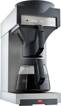Cafetière Filtrante Melitta 1,8 L avec Carafe Verre et Plaque Chauffante en Acier Inox Noir